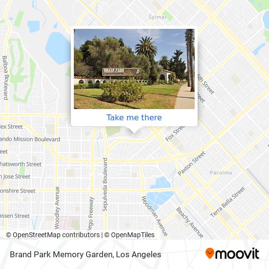 Brand Park Memory Garden map