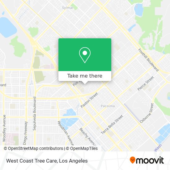 West Coast Tree Care map