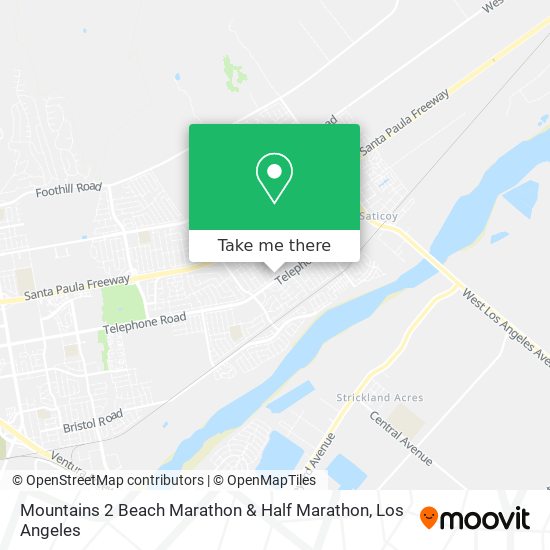 Mapa de Mountains 2 Beach Marathon & Half Marathon