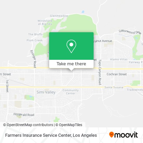 Mapa de Farmers Insurance Service Center