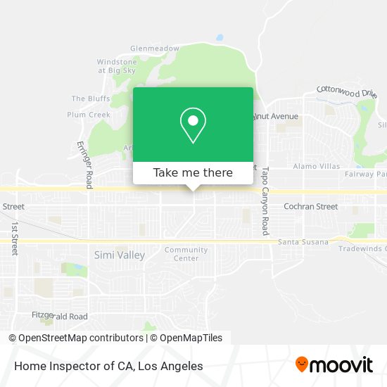 Home Inspector of CA map