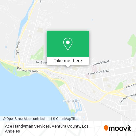 Ace Handyman Services, Ventura County map