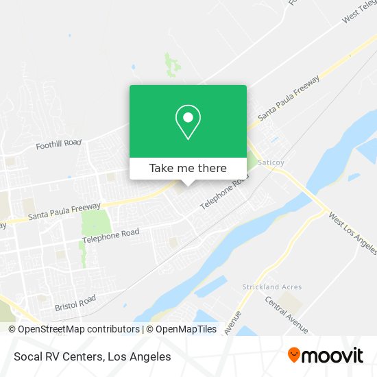 Mapa de Socal RV Centers