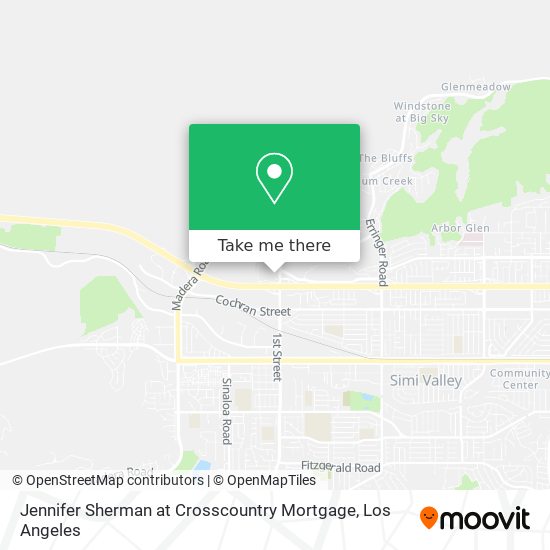 Jennifer Sherman at Crosscountry Mortgage map