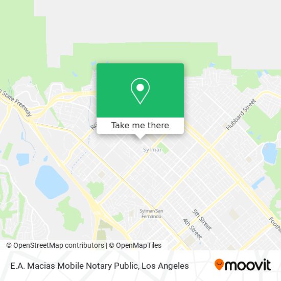 Mapa de E.A. Macias Mobile Notary Public