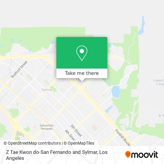 Mapa de Z Tae Kwon do-San Fernando and Sylmar