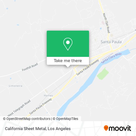 California Sheet Metal map