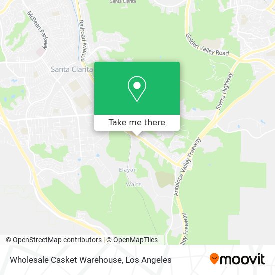 Mapa de Wholesale Casket Warehouse