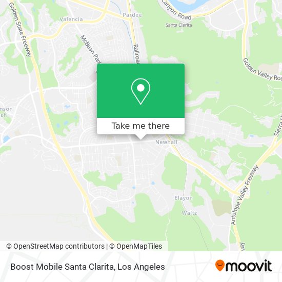 Mapa de Boost Mobile Santa Clarita