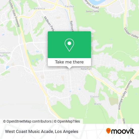 West Coast Music Acade map