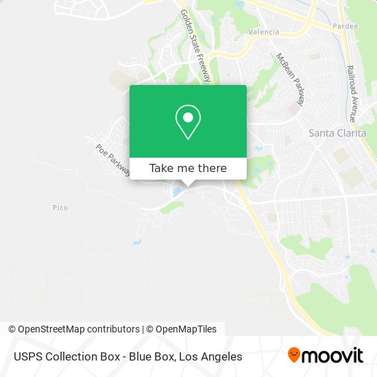 Mapa de USPS Collection Box - Blue Box