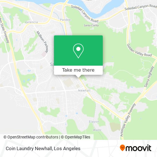 Coin Laundry Newhall map