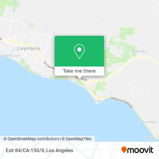 Exit 84/CA-150/S map