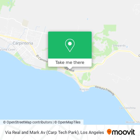 Via Real and Mark Av (Carp Tech Park) map