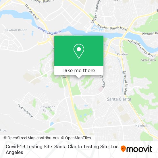 Covid-19 Testing Site: Santa Clarita Testing Site map