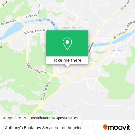Anthony's Backflow Services map