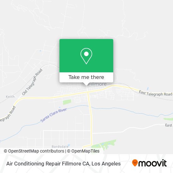 Air Conditioning Repair Fillmore CA map