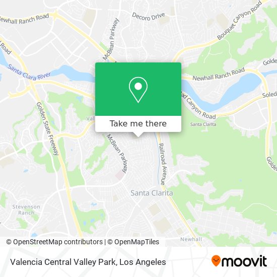 Valencia Central Valley Park map