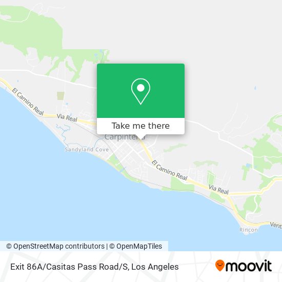 Exit 86A/Casitas Pass Road/S map