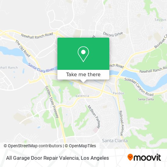 Mapa de All Garage Door Repair Valencia