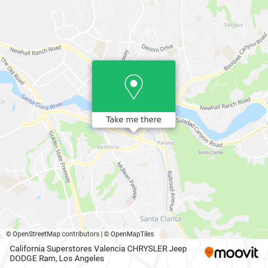 California Superstores Valencia CHRYSLER Jeep DODGE Ram map