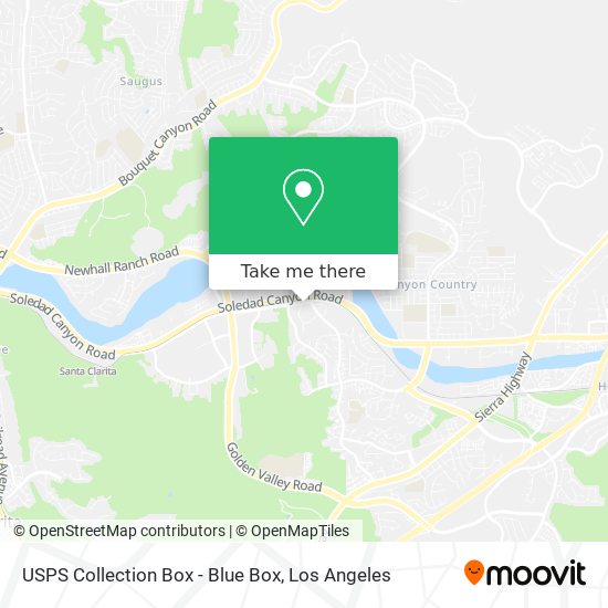 Mapa de USPS Collection Box - Blue Box