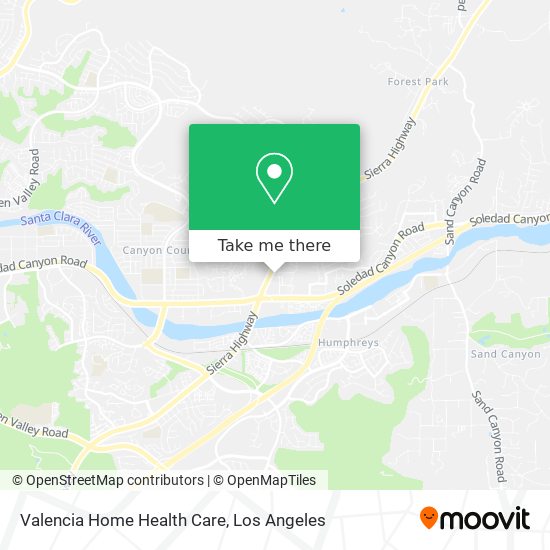Mapa de Valencia Home Health Care
