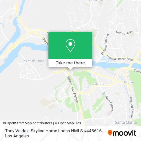 Mapa de Tony Valdez- Skyline Home Loans NMLS #448616