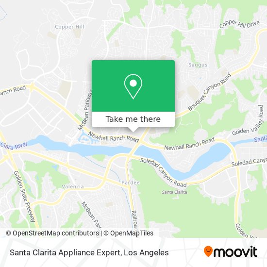 Mapa de Santa Clarita Appliance Expert