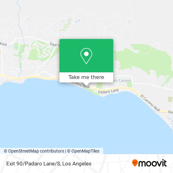 Exit 90/Padaro Lane/S map