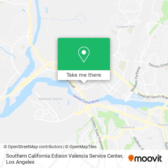 Southern California Edison Valencia Service Center map