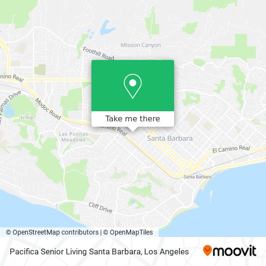 Pacifica Senior Living Santa Barbara map