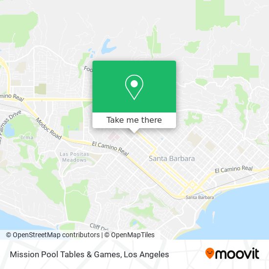 Mission Pool Tables & Games map