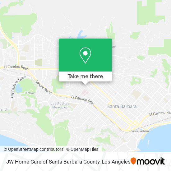 JW Home Care of Santa Barbara County map