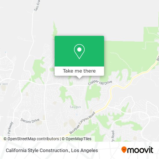 California Style Construction. map