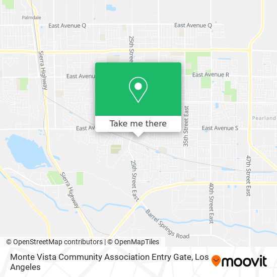 Monte Vista Community Association Entry Gate map