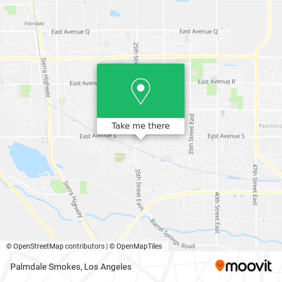 Mapa de Palmdale Smokes
