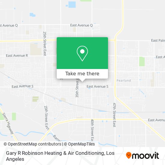 Gary R Robinson Heating & Air Conditioning map