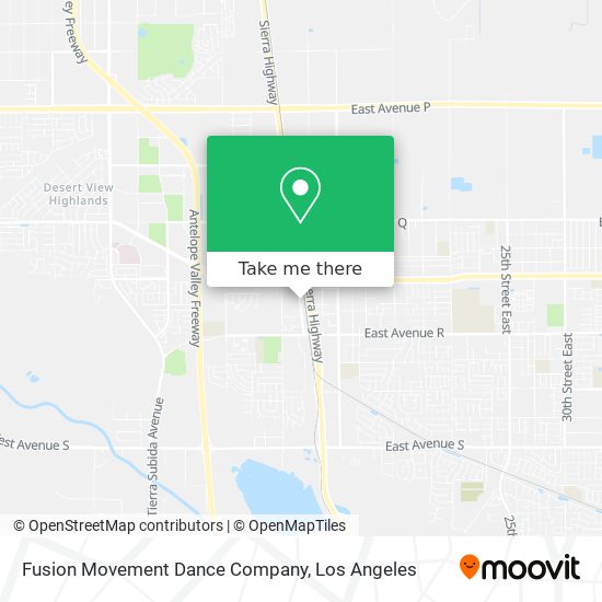 Mapa de Fusion Movement Dance Company