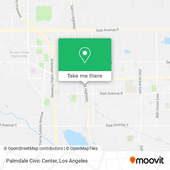 Palmdale Civic Center map