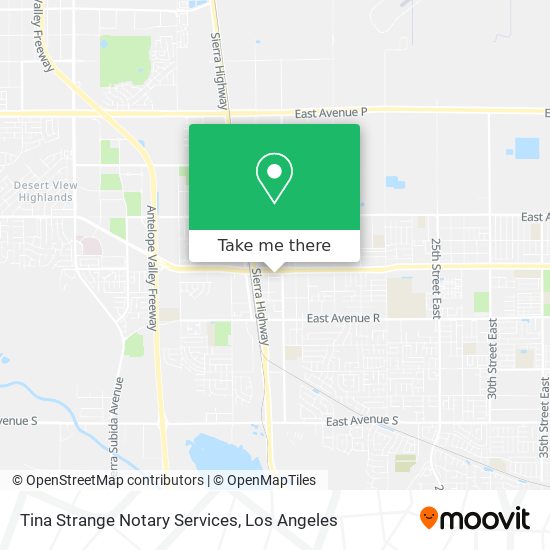 Tina Strange Notary Services map