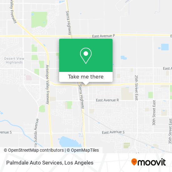 Palmdale Auto Services map