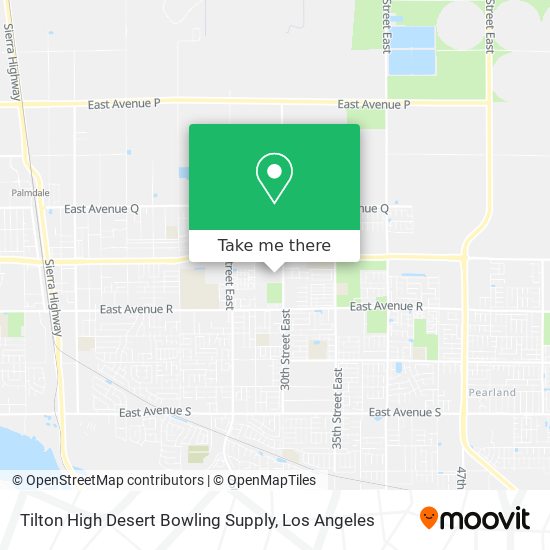 Tilton High Desert Bowling Supply map