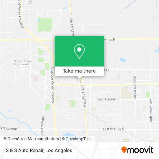 S & S Auto Repair map