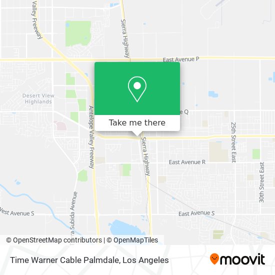 Mapa de Time Warner Cable Palmdale