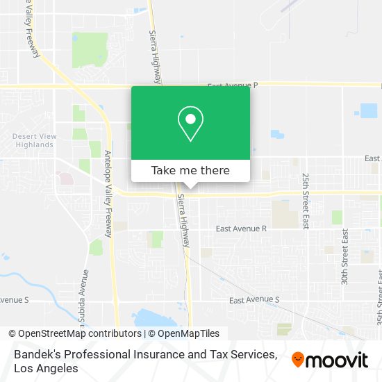 Mapa de Bandek's Professional Insurance and Tax Services