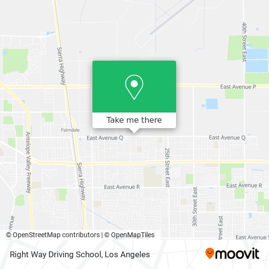 Right Way Driving School map