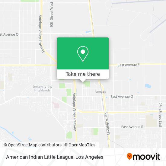 American Indian Little League map