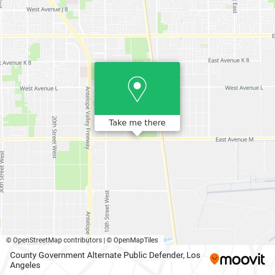 Mapa de County Government Alternate Public Defender