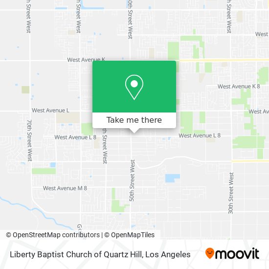 Liberty Baptist Church of Quartz Hill map